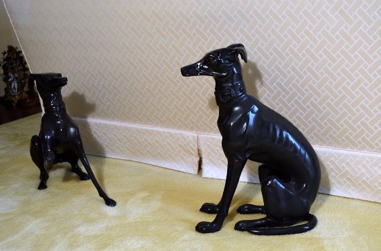 Large 18" Decorative Bronze Dog Figurine