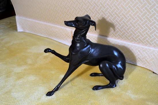 Large 14.5" H Decorative Bronze Dog Figurine