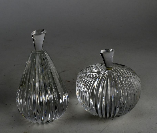 Waterford Crystal Pear & Apple Paperweights, Ireland