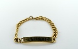 Vintage 14K Yellow Gold Signet Bracelet