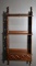 Elegant Carved & Pierced Mahogany Accent Shelf with Drawer