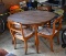 Laminate Top Wood Base Dining Table with Two Leaves