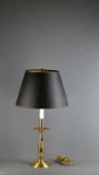 Vintage Baldwin Brass Lamp with Black Shade