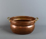 Vintage Copper Pot With Brass Handles, Turkey
