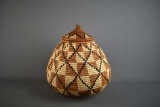 Traditional Zulu Hand Woven Lidded Basket by Buyi Gumbi