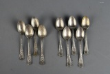 Lot of Nine Small Silver Plate Spoons by Standard and Crown Silver Co.