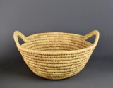 Two Handled Woven Sweetgrass Basket