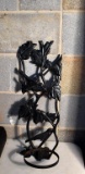 Decorative Black Metal Plant Wall Hanger Sconce