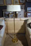 Brass Two-Light Floor Lamp