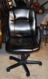 Black Bonded Leather Work Chair