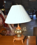 Fancy Brass Vessel Table Lamp