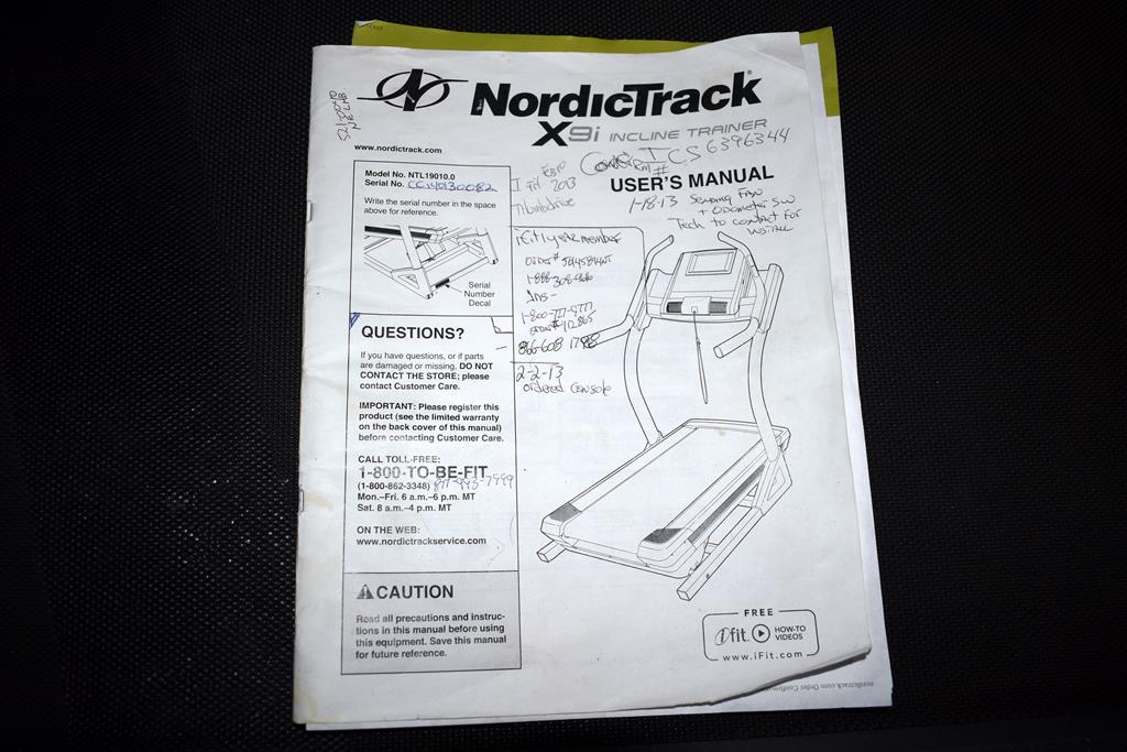 Nordictrack x9i online incline trainer manual