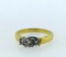 18K Yellow Gold, Platinum & Diamonds Ring, Size 8.75