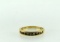 14 K Yellow Gold Ring w/ Seven Channel Set Diamonds, Size 8.25