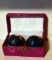 Chinese Cloisonne Yin Yang  Health Set w/ Box