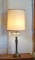 Vintage Brass, Glass & Marble Table Lamp