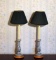 Pair of Pretty Floral Design Ceramic Buffet Lamps