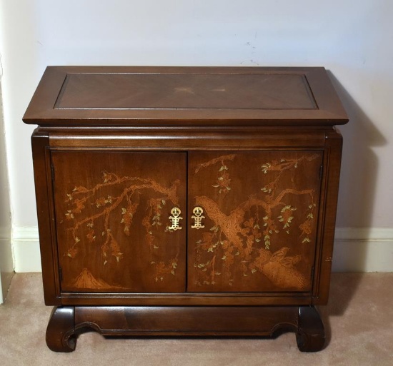 Pretty Vintage Oriental Style Cabinet, USA