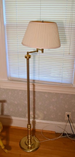 Brass Floor Lamp w/ Swing Arm