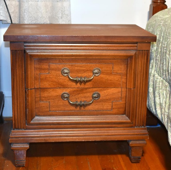 Two Drawer Side Table/ Nightstand