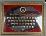 Framed United States Presidential Dollar Collection