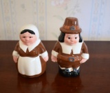 Ceramic Thanksgiving Pilgrim Salt & Pepper Shakers