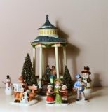 Lot of Lefton & Other Brands Christmas Village Decor