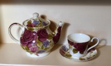 Victoria's Secret Porcelain Teapot & Cup/Saucer, Made in England