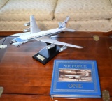 Model of Air Force One with Stand & Collector's Book