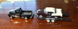 1/24 Scale Model of 1955 Chevrolet Truck w/ Trailer & 1955 Coupe