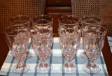 Set of 8 Fostoria Jamestown Pink Tea Glasses