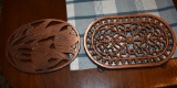 Pair of Pretty Copper Trivets