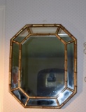 Gilded Finish Bambooesque Octagonal Wall Mirror
