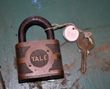 Old Yale Padlock with Key