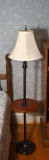 Pretty Floor Lamp w/ Red Painted Tray Table