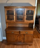 Vintage Pine China Hutch