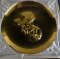 Lincoln Mint 1972 Mother's Day Plate Collie Dogs Sterling Silver w/ 18K Gold Plate w/ Box