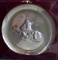 Lincoln Mint 1972 Mother's Day Plate Collie Dogs Sterling Silver Plate w/ Box