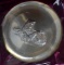 Lincoln Mint 1972 Mother's Day Plate Collie Dogs Sterling Silver Plate w/ Box