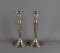 Pair of International Sterling “Courtship” N252 Weighted Sterling Silver Candlesticks