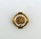 10K Yellow Gold & White Enamel Pin “York County Hospital” 0.75” Diam., 4.0 dwt