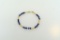 14K Yellow Gold & Blue Lapis Bead 6.5” Bracelet, Total Weight Is 1.6 dwt