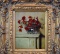 Decorator Framed Oil on Board, Red Poppies on Mantle, Signed E. Grand