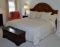 Lane Furn. King Size Bed Headboard w/ Metal Frame & Clean Sealy PosturePedic Premium Mattress/Sp