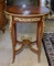 Beautiful Rococo Style Side Table, Sunburst Inlaid Top