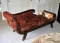 Gorgeous Red Velvet Damask Fainting Couch