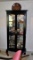 Black Curio/China Cabinet by Amer. of Martinville, Glass Shelves, Mirror Back, Lights Lots 6&7 Match