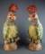 Pair of Maitland-Smith Large 19” Exotic Ceramic Birds