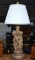 Sculptured Plaster Base Table Lamp