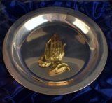 Arlington Mint 1972 “Hands in Prayer” Sterling Silver w/ 24K Gold Plate w/ Box